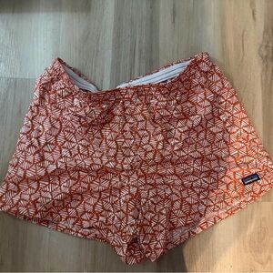 Patagonia Men's Orange Geometric Athletic Shorts